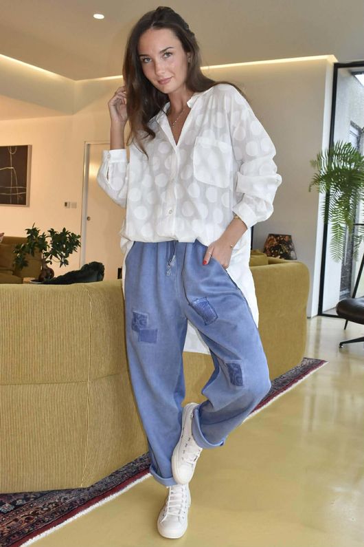 Anine Soft Touch Patch Jogger Washed Denim /7=